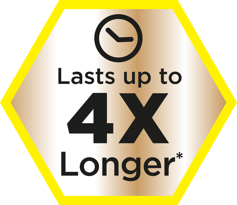 4X Longer Lasting